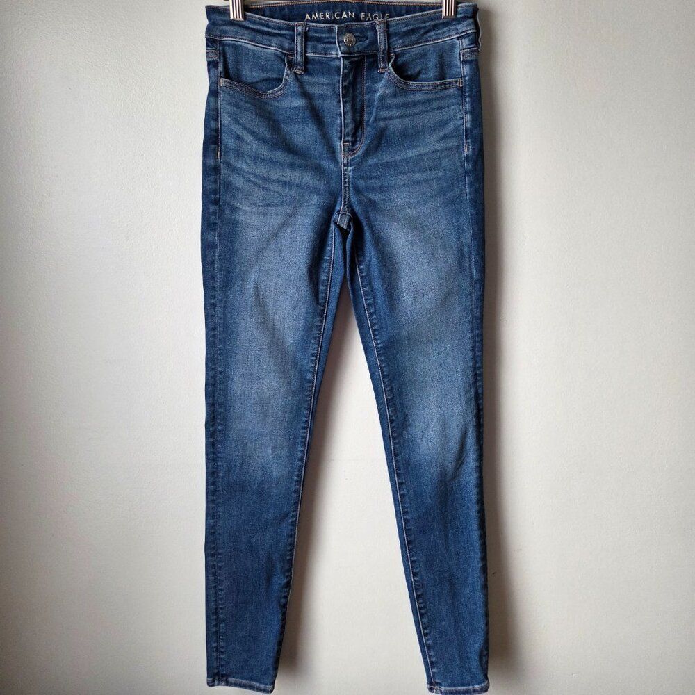 EUC AMERICAN EAGLE OUTFITTERS NEXT LEVEL STRETCH REAL GOOD HIGH RISE JEGGING 4 L